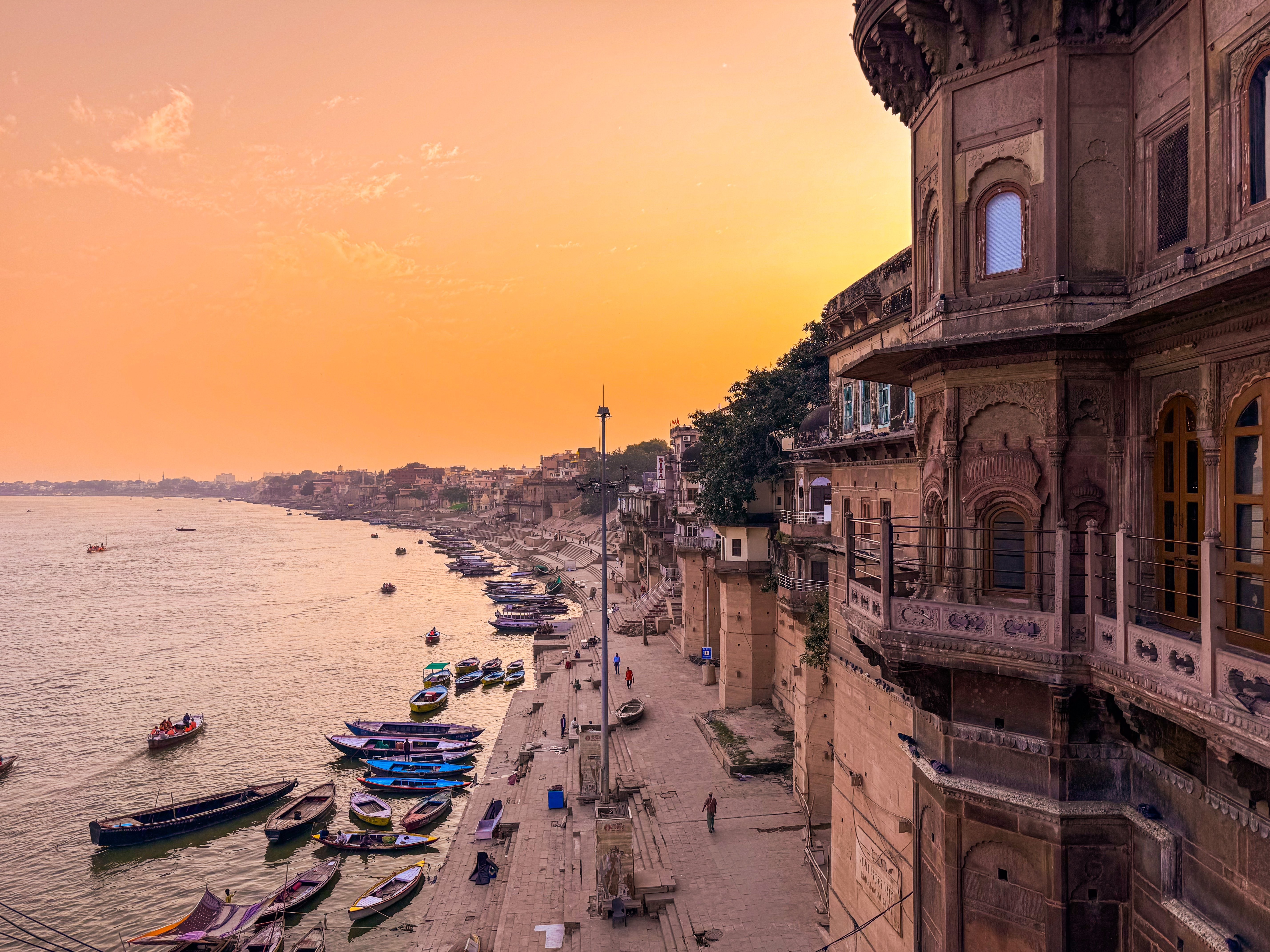 Sunset over the river — everything visible, nothing hidden